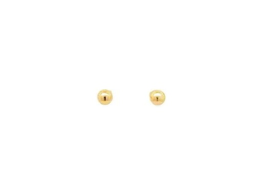 18K Yellow Gold Polished Ball Stud Earrings